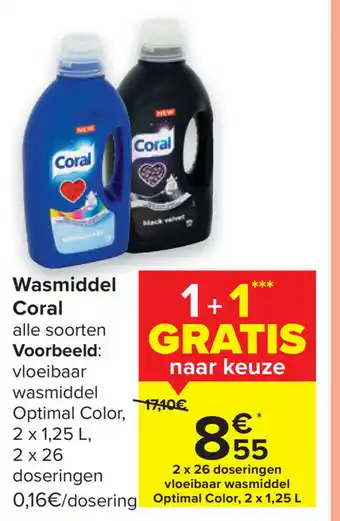 Carrefour Wasmiddel Coral aanbieding