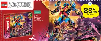 Carrefour Lego nya's samoerai x mech aanbieding