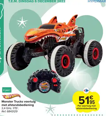 Carrefour Monster trucks voertuig met afstandsbediening aanbieding