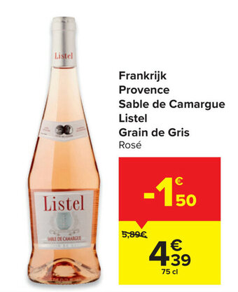 Carrefour Frankrijk Provence Sable de Camargue Listel Grain de Gris aanbieding