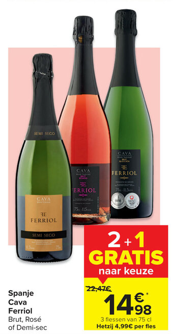 Carrefour Spanje Cava Ferriol aanbieding