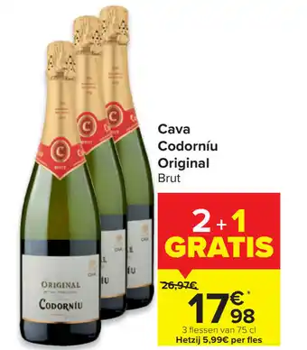 Carrefour Cava Codorniu Original aanbieding