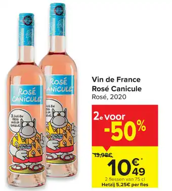 Carrefour Vin de France Rosé Canicule aanbieding