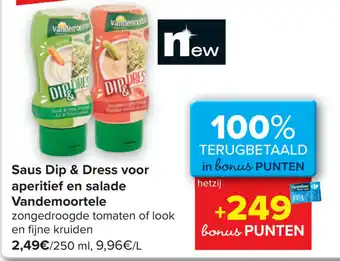 Carrefour Saus Dip & Dress voor aperitief en salade Vandemoortele aanbieding