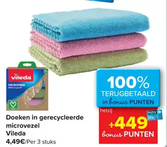 Carrefour Doeken in gerecycleerde microvezel Vileda aanbieding