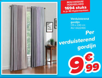 Carrefour Verduisterend gordijn aanbieding