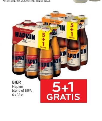 Bier hapkin blond of bipa 6x33cl