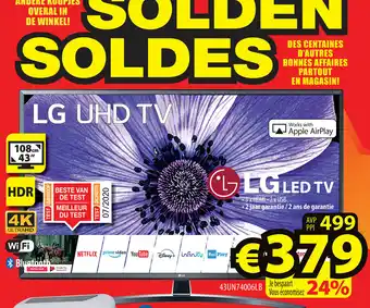 ElectroStock LG led tv 108cm 43" aanbieding