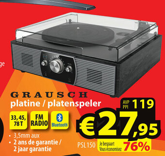 Grausch platine / platenspeler