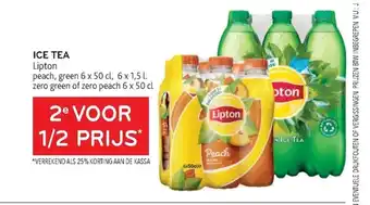 Alvo Ice tea lipton peach, green 6x50cl aanbieding