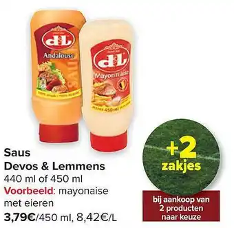 Carrefour Market Saus devos & lemmens aanbieding