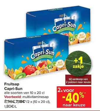 Carrefour Market Fruitsap caprisun aanbieding