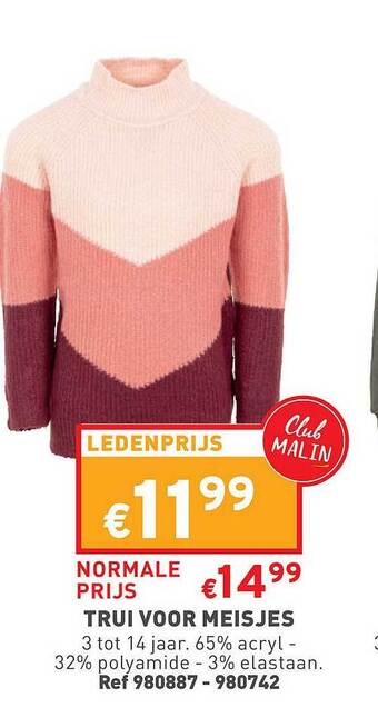 Trafic Trui voor meisjes aanbieding