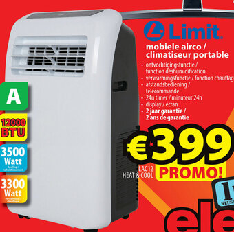 ElectroStock Limit mobiele airco / climatiseur portable aanbieding