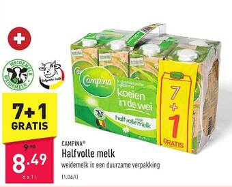ALDI Campina halfvolle melk aanbieding