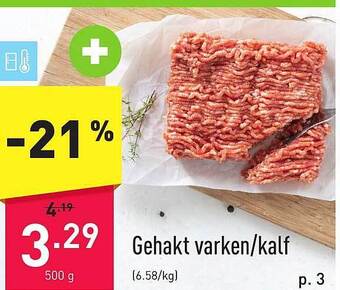 ALDI Gehakt varken-kalf aanbieding