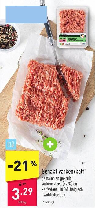 ALDI Gehakt varken-kalf aanbieding