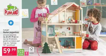 ALDI Playland houten poppenhuis aanbieding