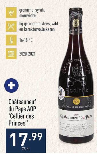 ALDI Châteauneuf du pape aop cellier des princes aanbieding