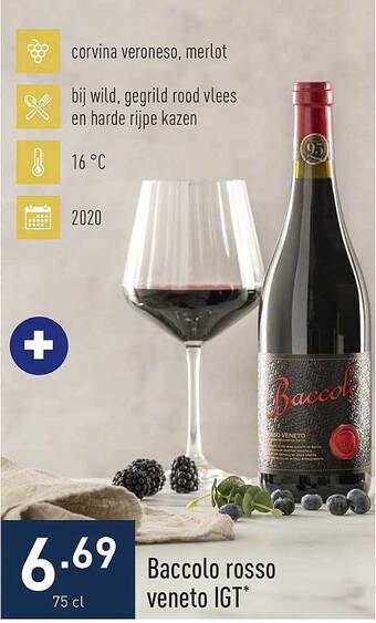 ALDI Baccolo rosso veneto igt aanbieding