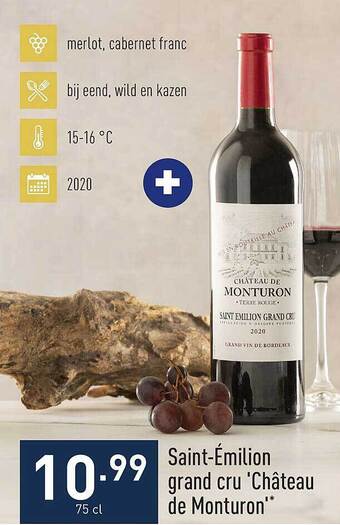 ALDI Saintémilion grand cru château de monturon aanbieding