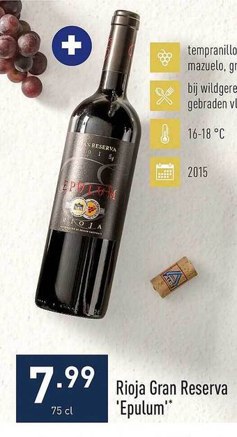 ALDI Rioja gran reserva epulum aanbieding