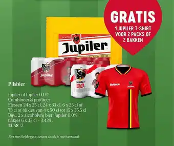 Delhaize Pilsbier jupiler of jupiler 0.0% aanbieding