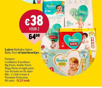 Delhaize Luiers of luierbroekjes pampers aanbieding