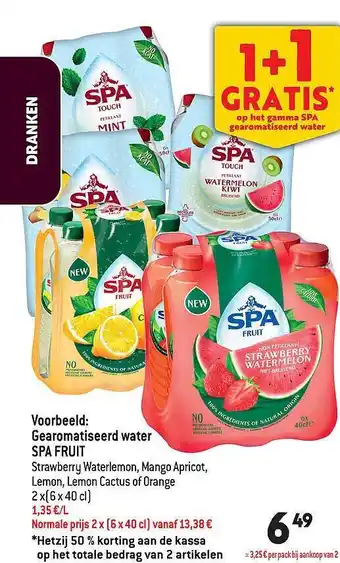 Louis Delhaize Gearomatiseerd water spa fruit aanbieding
