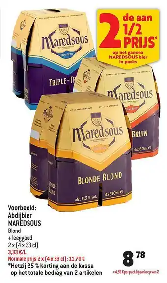 Abdijbier maredsous blond