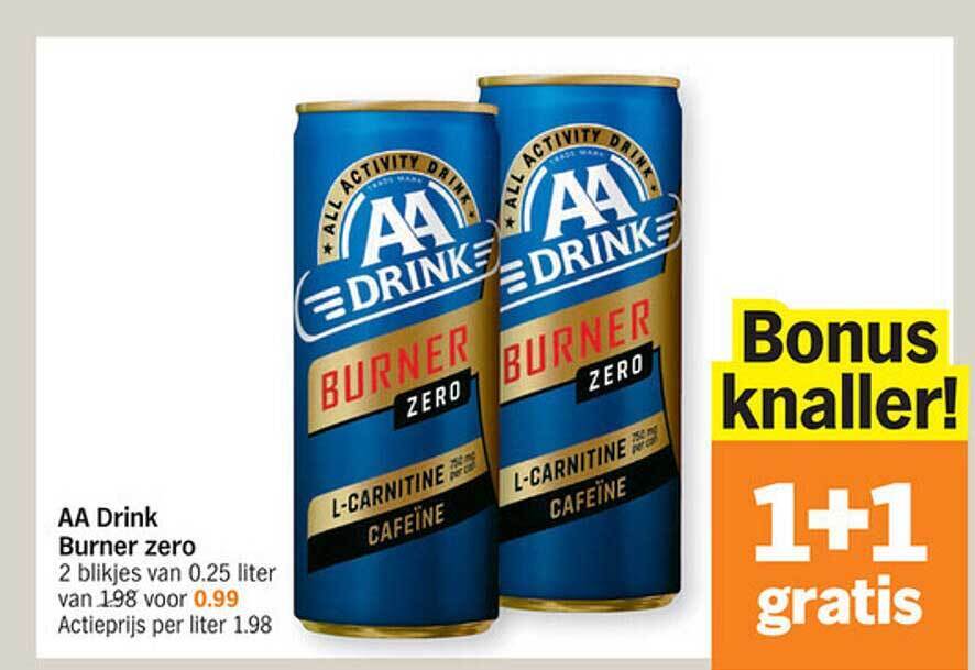 Aa drink burner zero promotie bij Albert Heijn