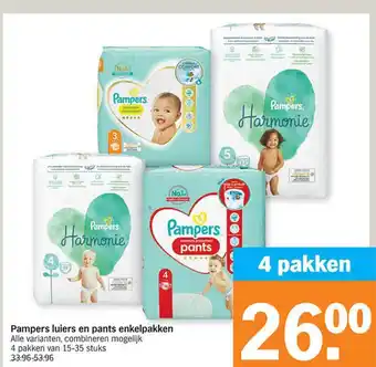 Albert Heijn Pampers luiers en pants enkelpakken aanbieding