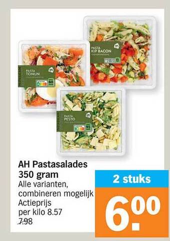 Albert Heijn Ah pastasalades aanbieding