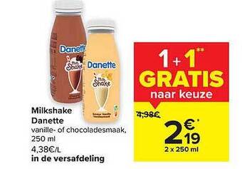 Carrefour Market Milkshake danette aanbieding