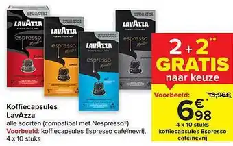 Carrefour Market Koffiecapsules lavazza aanbieding