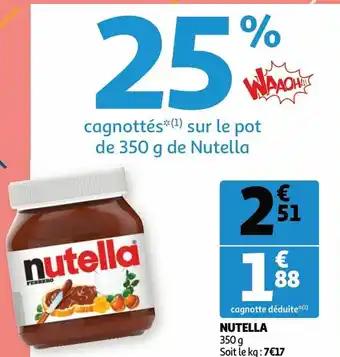 Auchan Nutella 350g aanbieding