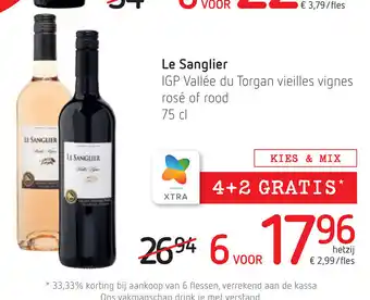 Le Sanglier IGP Vallee du Torgan Vieilles Vignes Rose of Rood 75cl