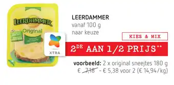 Spar Leerdammer 2 x Original Sneetjes 180g aanbieding