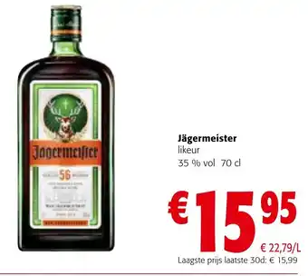 Colruyt Jagermeister 35% vol 70cl aanbieding