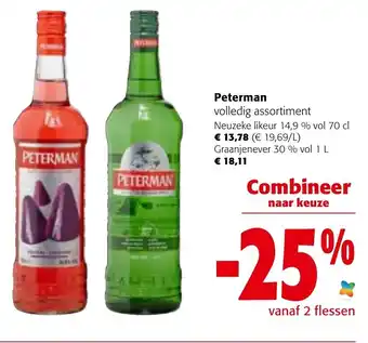 Colruyt Peterman neuzeke likeur 14.9% vol 70CL aanbieding