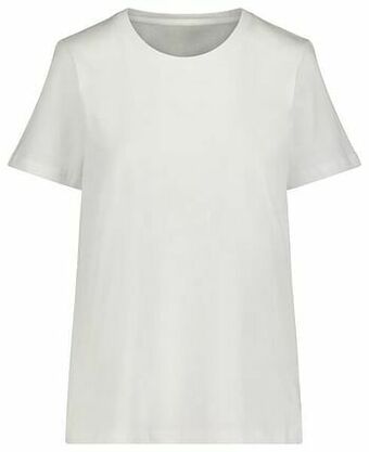 HEMA HEMA Dames T-shirt Katoen Wit (wit) aanbieding
