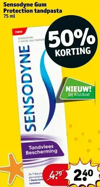 Kruidvat Sensodyne gum protection tandpasta aanbieding