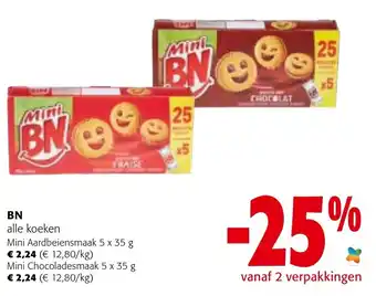 Colruyt BN mini aardbeiensmaak 5x35G aanbieding