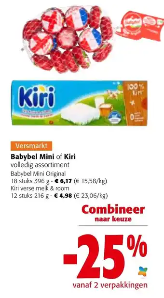 Colruyt Babybel mini original 18 stuks 396G aanbieding