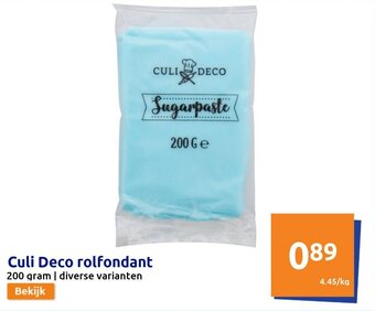 Action Culi Deco rolfondant 200 gram aanbieding