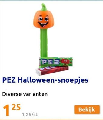 Action Pez halloween-snoepjes aanbieding
