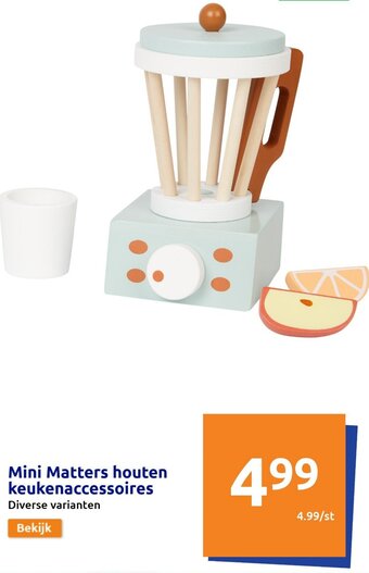 Action Mini matters houten keukenaccessoires aanbieding