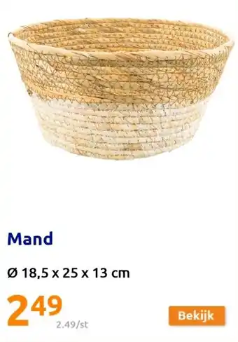 Action Mand 18.5x25x13CM aanbieding