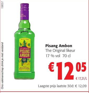 Colruyt Pisang Ambon The Original likeur 17% vol 70 cl aanbieding