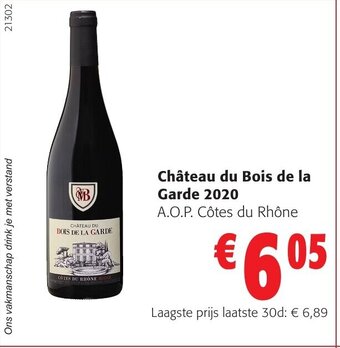 Colruyt Chateau du Bois de la Garde 2020 aanbieding
